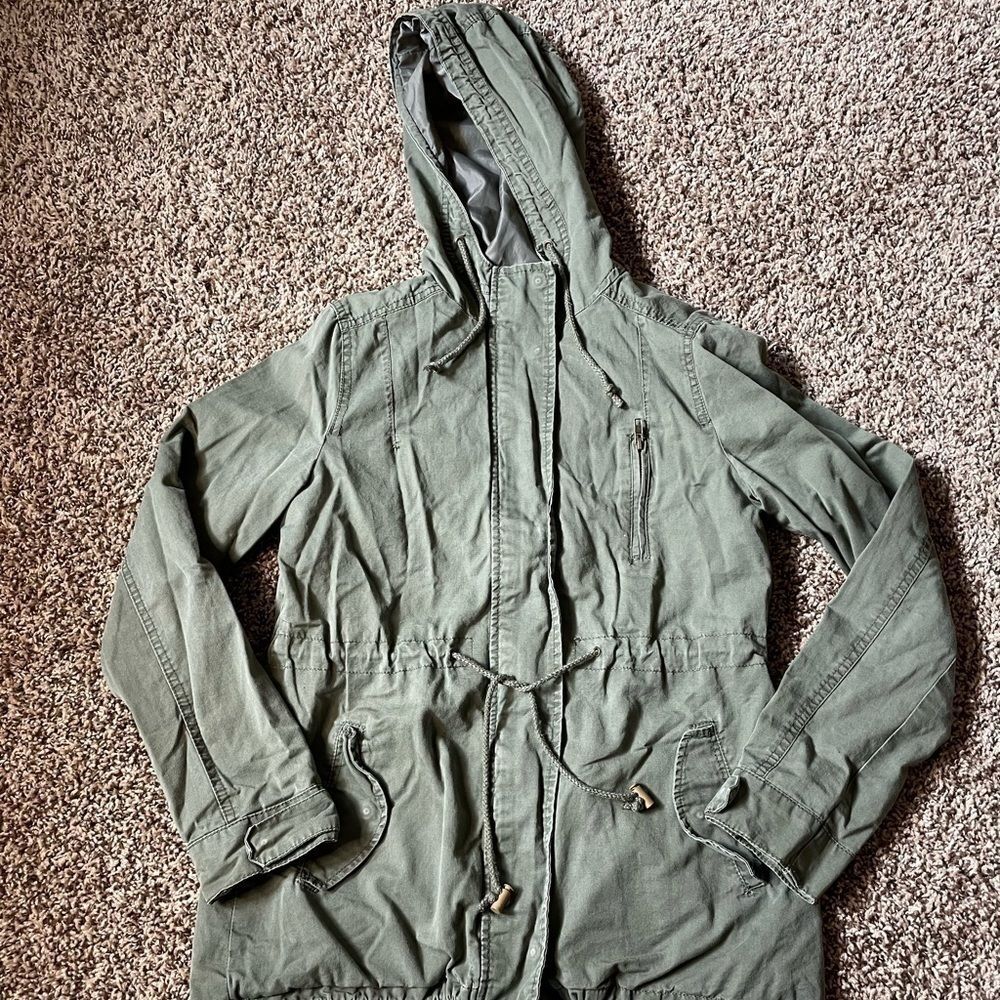 Ambiance medium army green utility jacket